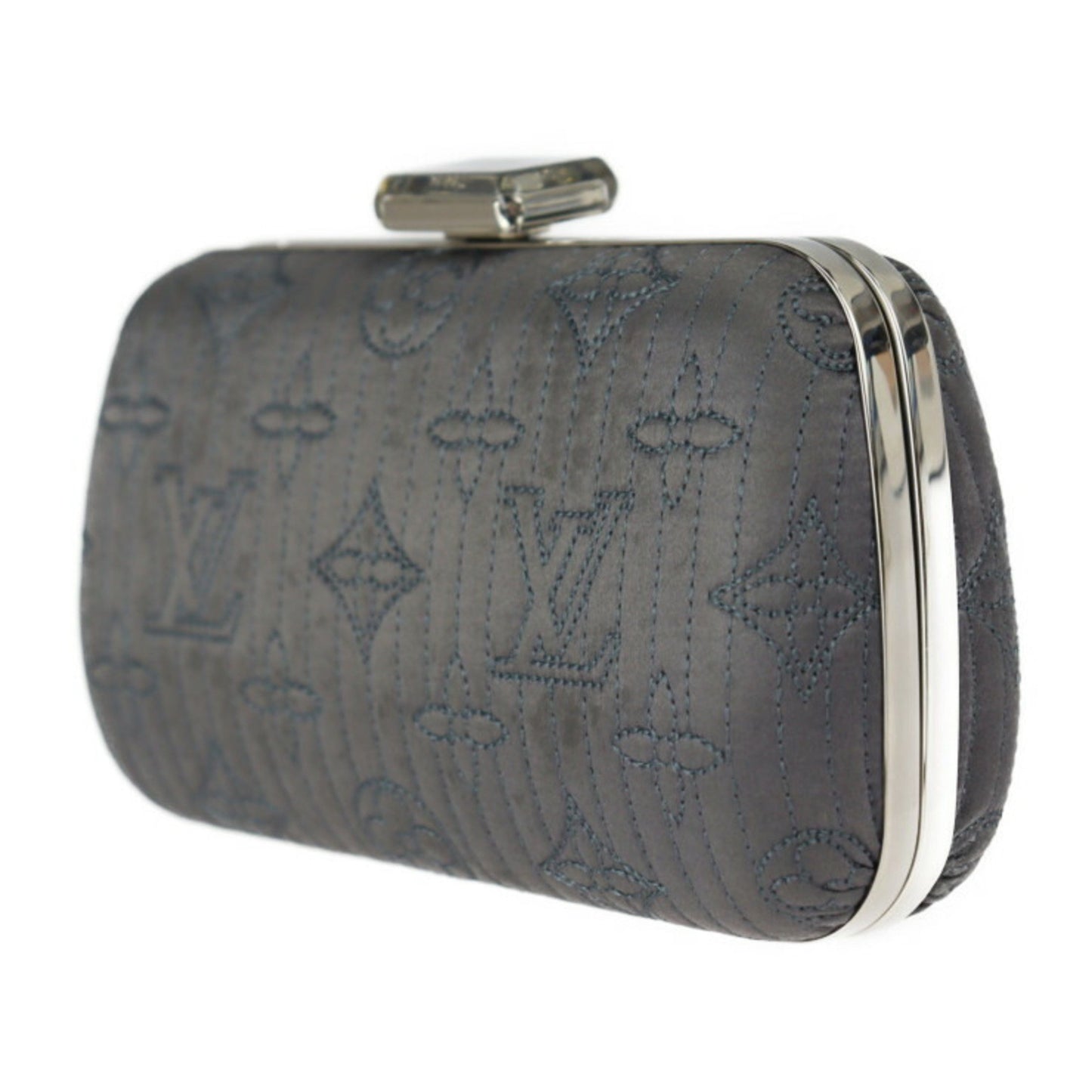 Louis Vuitton Louis Vuitton Minaudire Clutch Bag M95802 Monogram Motard Gray Series Silver Metal
