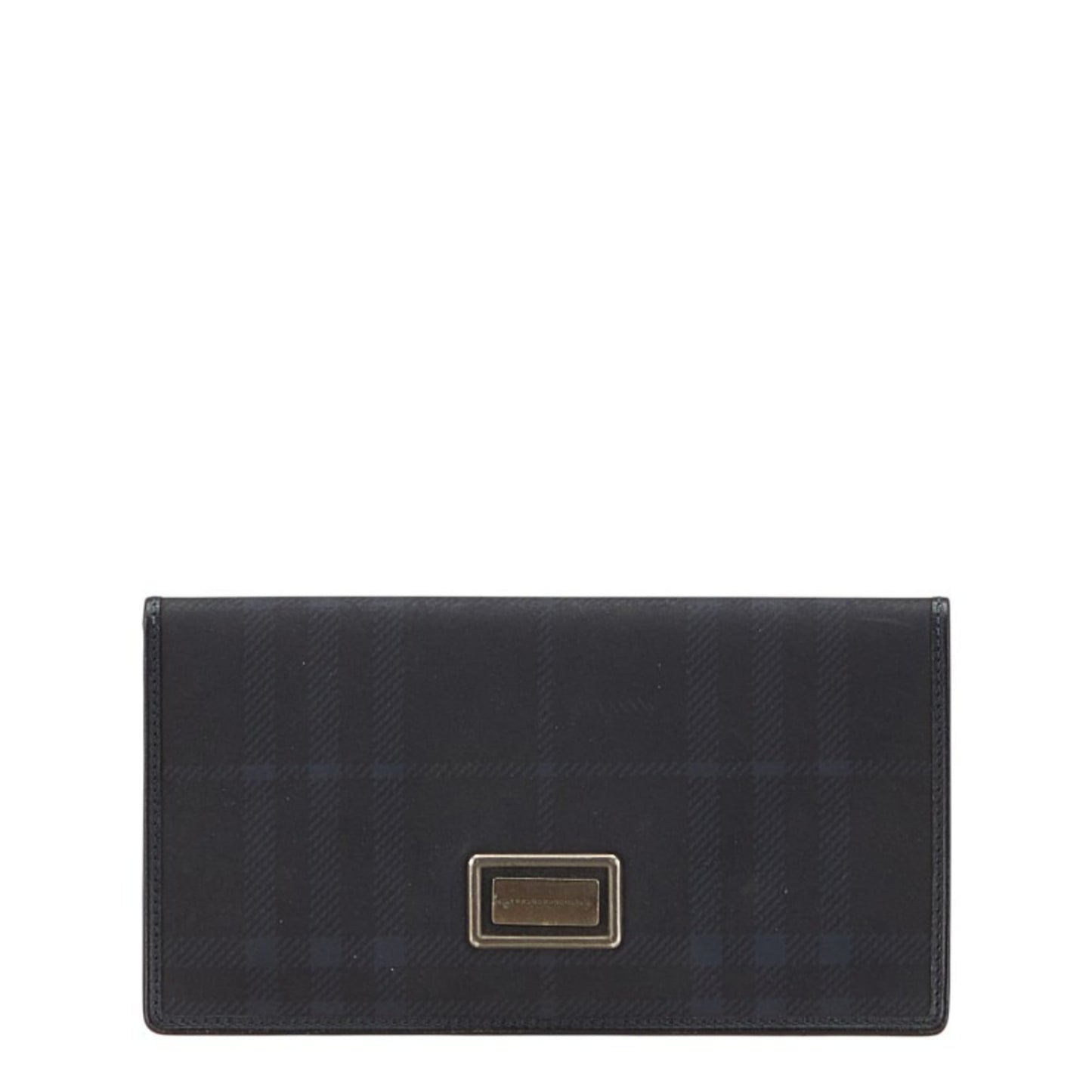 Burberry Check Long Wallet In Black