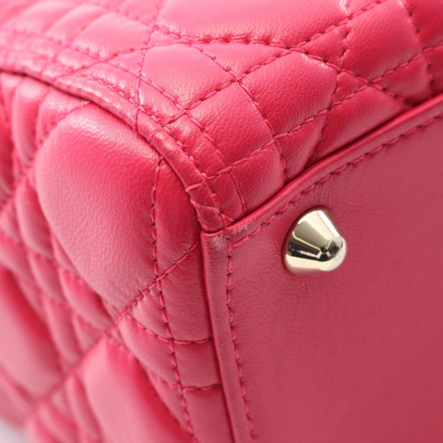 Christian Dior Dior Lady Large Handbag In Lambskin Leather