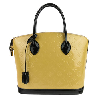 Louis Vuitton Monogram Vernis Lockit Pm Handbag M90251 Beige Black