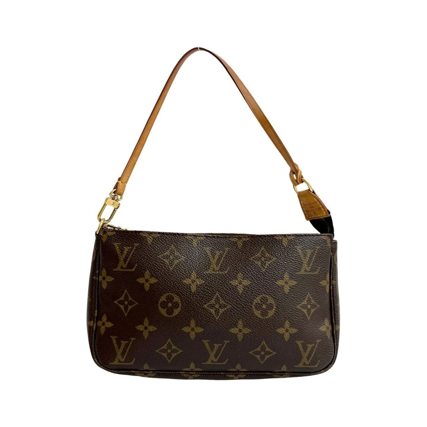 Louis Vuitton Pochette Accessoires Monogram Leather Mini Handbag Pouch Brown 37571