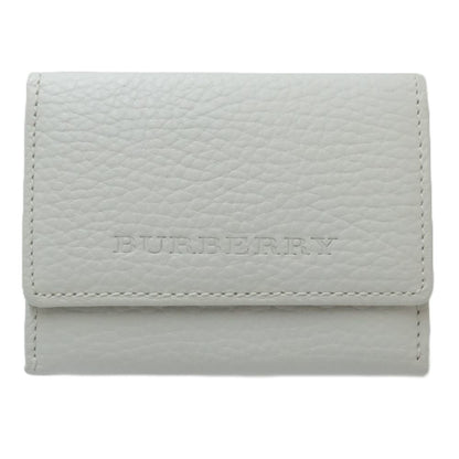 Burberry Business Card Holder Case Leather White 083535
