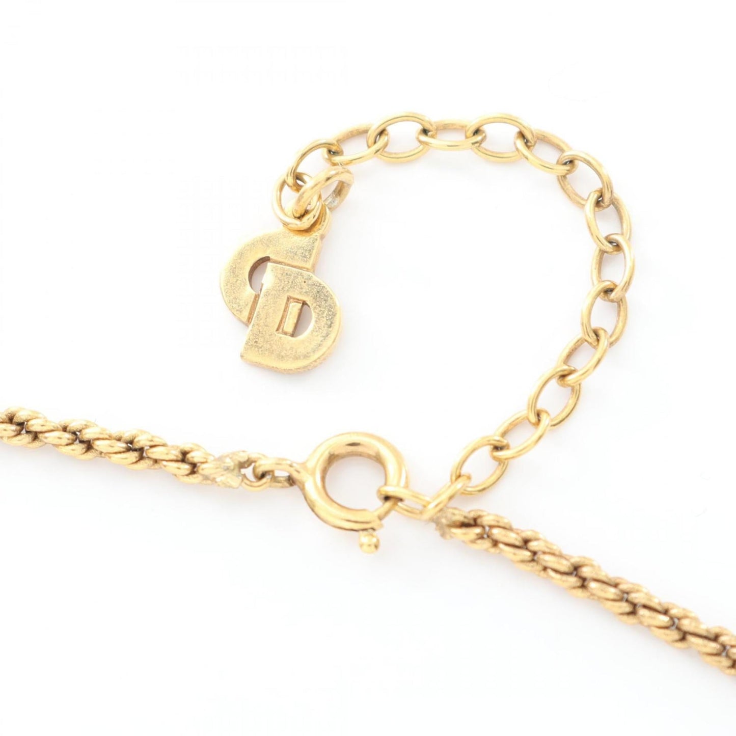 Christian Dior Dior Necklace Jewelry Gp (Gold Plated) With Rhinestones For Women