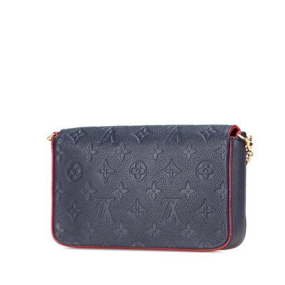 Louis Vuitton Monogram Empreinte Pochette Felicie Crossbody Chain Shoulder Bag M64099 Marine Rouge