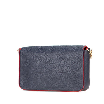 Louis Vuitton Monogram Empreinte Pochette Felicie Crossbody Chain Shoulder Bag M64099 Marine Rouge