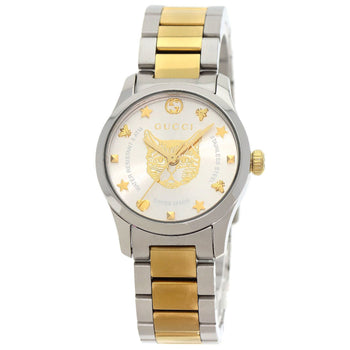 Gucci 126.5 G Timeless Cat Watch In Stainless Steel/Ssxgp