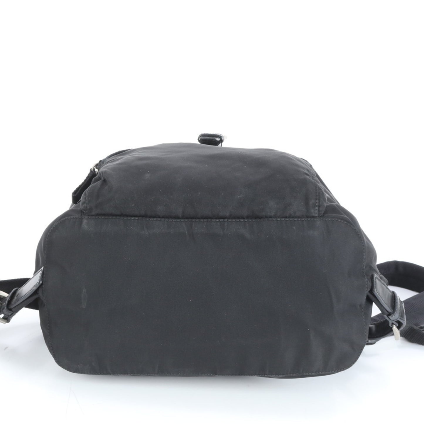 Prada Tessuto Nylon Backpack With Triangle Logo And Leather Plaque