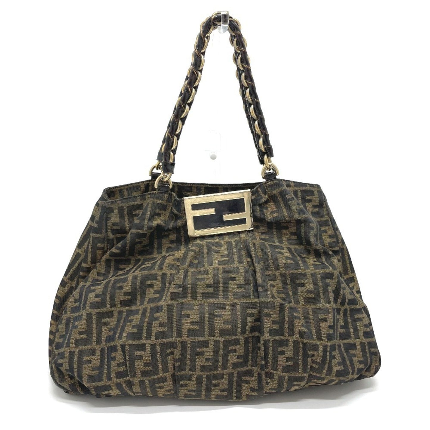 Fendi 8Br616 Zucca Mia Chain Tote Bag In Canvas/Leather