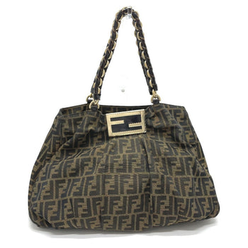 Fendi 8Br616 Zucca Mia Chain Tote Bag In Canvas/Leather