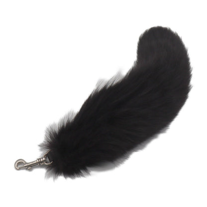 Celine Fox Tail Fox Tail Keychain Fur Black Key Ring Bag Charm R2219123007166