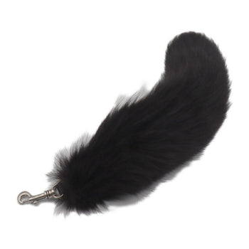 Celine Fox Tail Fox Tail Keychain Fur Black Key Ring Bag Charm R2219123007166