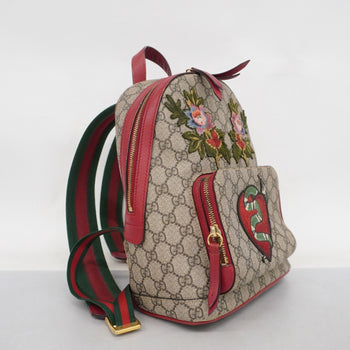 Gucci Backpack/Daypack Gg Supreme Sherry Line 427042 Beige Red