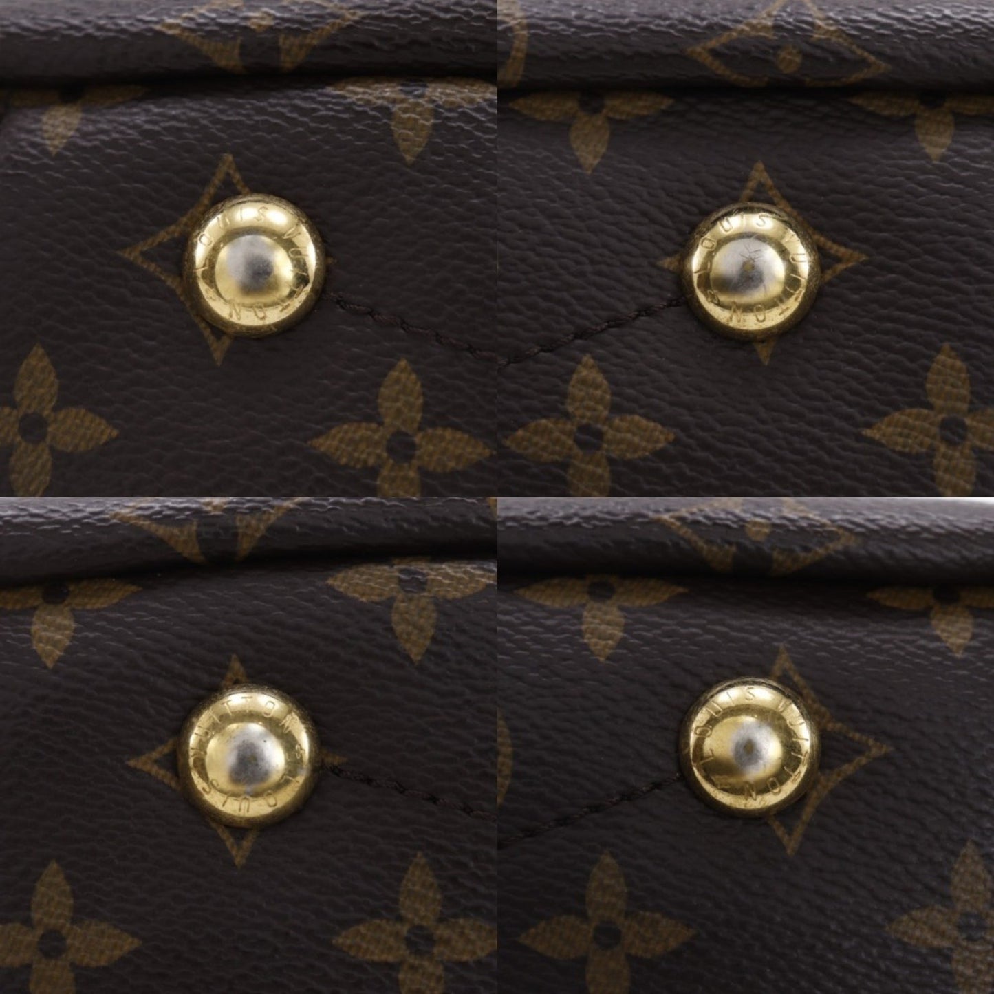 Louis Vuitton Pallas Handbag Shoulder Bag M41064 Monogram Canvas Noir Made In Usa 2015 Brown Sd0155
