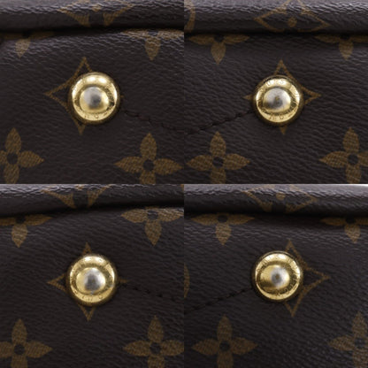 Louis Vuitton Pallas Handbag Shoulder Bag M41064 Monogram Canvas Noir Made In Usa 2015 Brown Sd0155