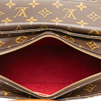 Louis Vuitton Monogram Viva Cite Mm One-Shoulder Bag M51164 Brown Pvc Leather