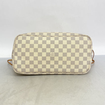 Louis Vuitton Damier Azur Neverfull Mm Tote Bag N41361 White