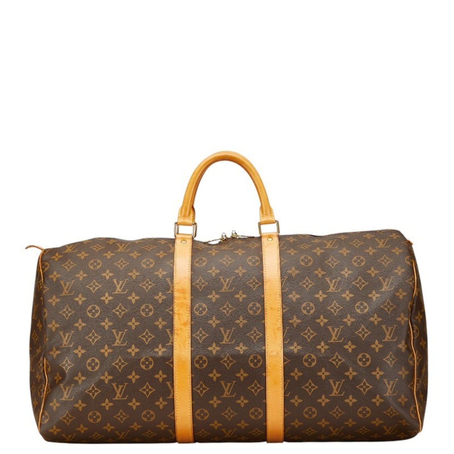 Louis Vuitton Monogram Keepall 55 Boston Bag/Travel Bag M41424 Brown Leather