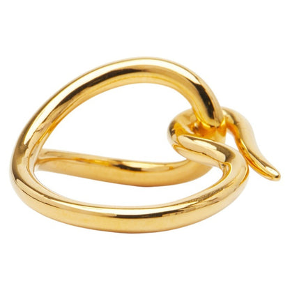 Hermes Jumbo Scarf Muffler Ring Gold Plated