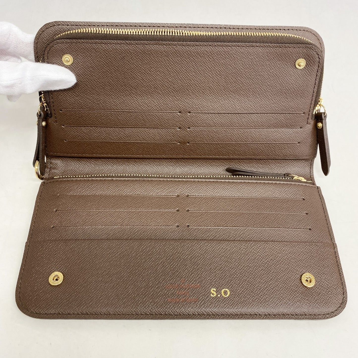 Louis Vuitton Damier Portefeuille Ansolite Long Wallet N63071 Ebene