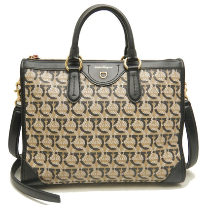 Salvatore Ferragamo Fz-21.1074 Gancini Handbag In Beige
