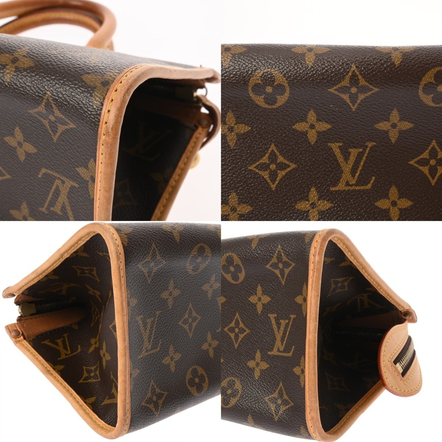 Louis Vuitton Monogram Popincourt Brown M40009 Women'S Canvas Handbag