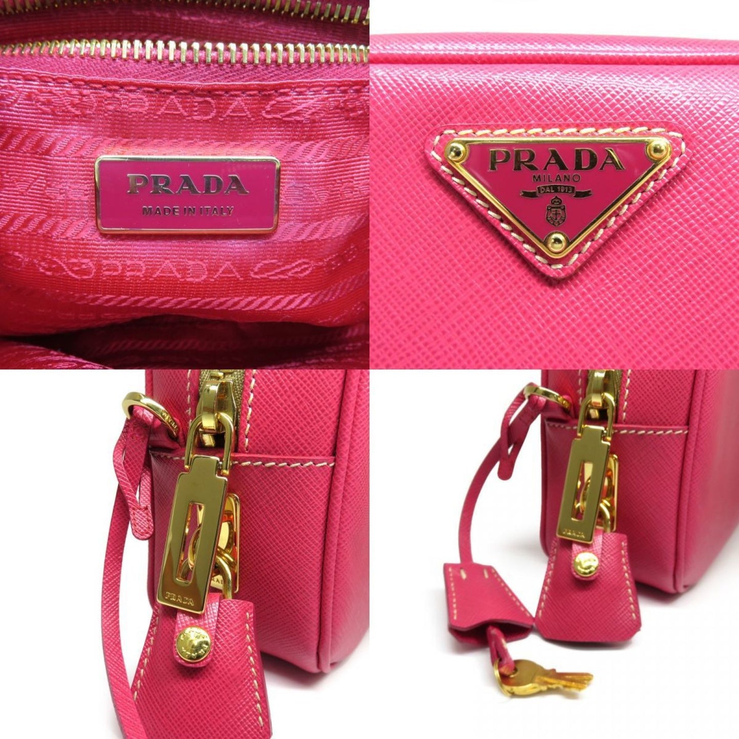 Prada Prada Triangle Saffiano Shoulder Bag