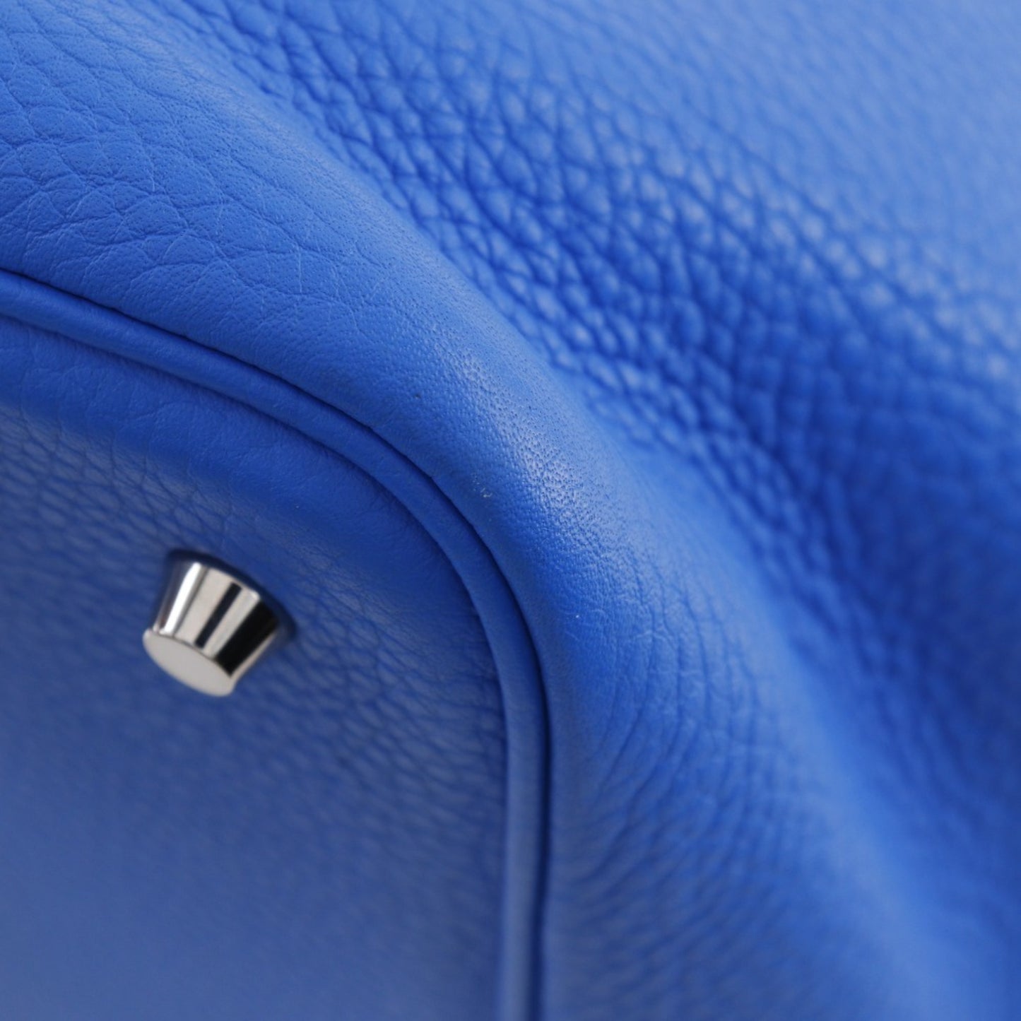 Hermes Herms Picotin Lock Mm Handbag In Taurillon Clemence Blue Hydra Leather