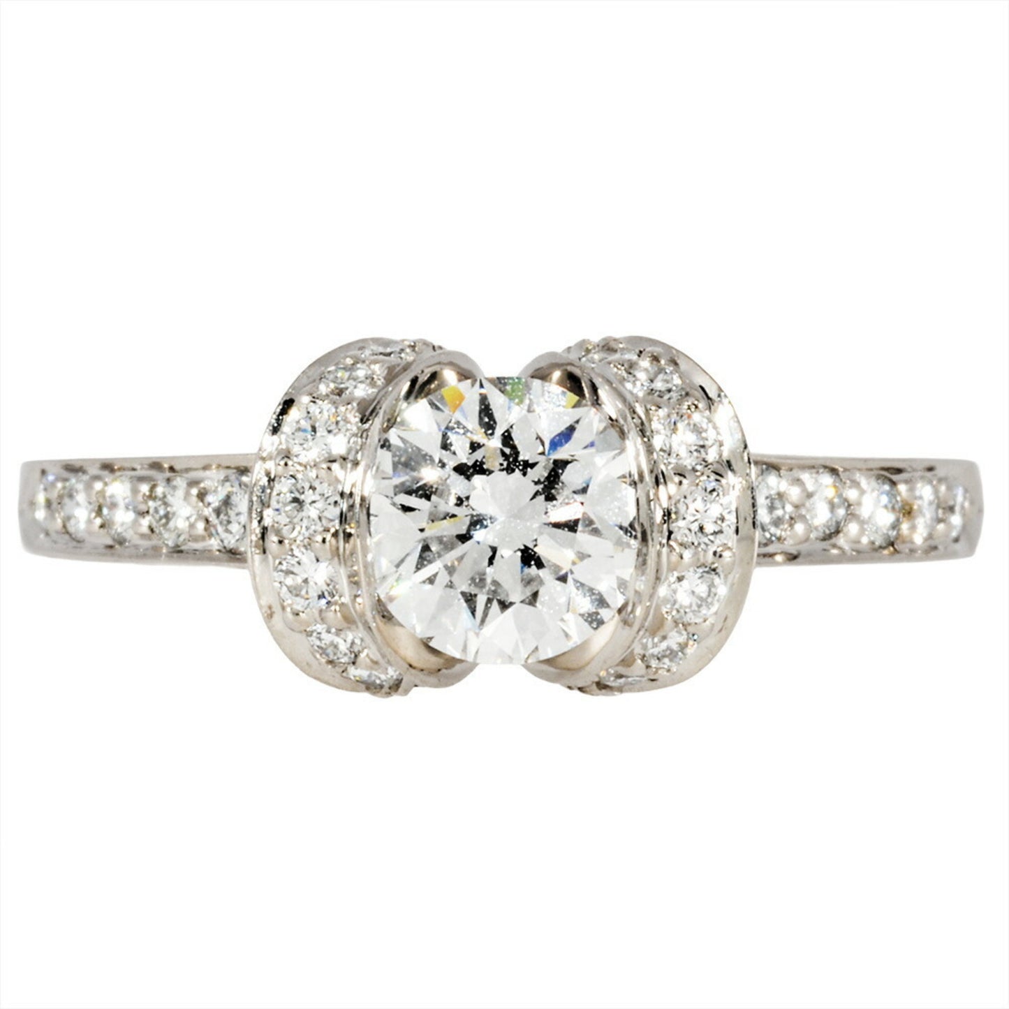 Tiffany & Co. Ribbon Engagement Ring With 0.61Ct Diamond