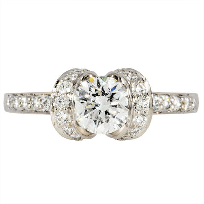 Tiffany & Co. Ribbon Engagement Ring With 0.61Ct Diamond