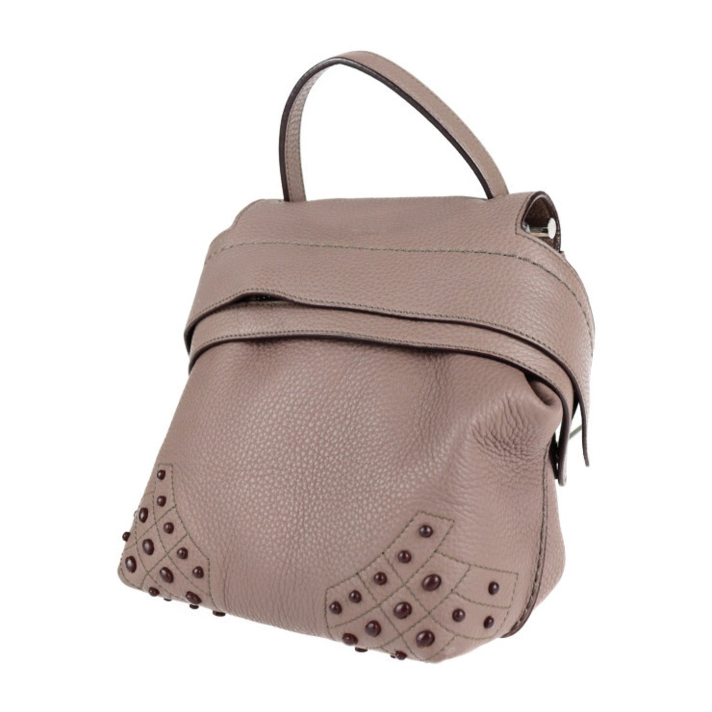 Tod'S Tod'S Wave Line Backpack/Daypack Leather Purple Gray 3Way Mini Backpack Shoulder Bag Handbag