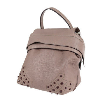 Tod'S Tod'S Wave Line Backpack/Daypack Leather Purple Gray 3Way Mini Backpack Shoulder Bag Handbag