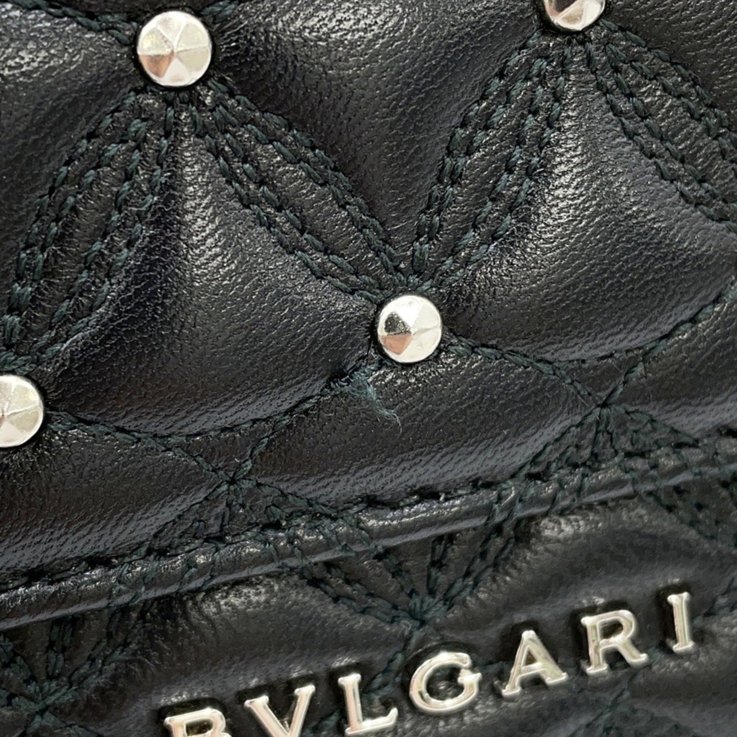 Bvlgari Chain Shoulder Bag Diva Dream Leather Black