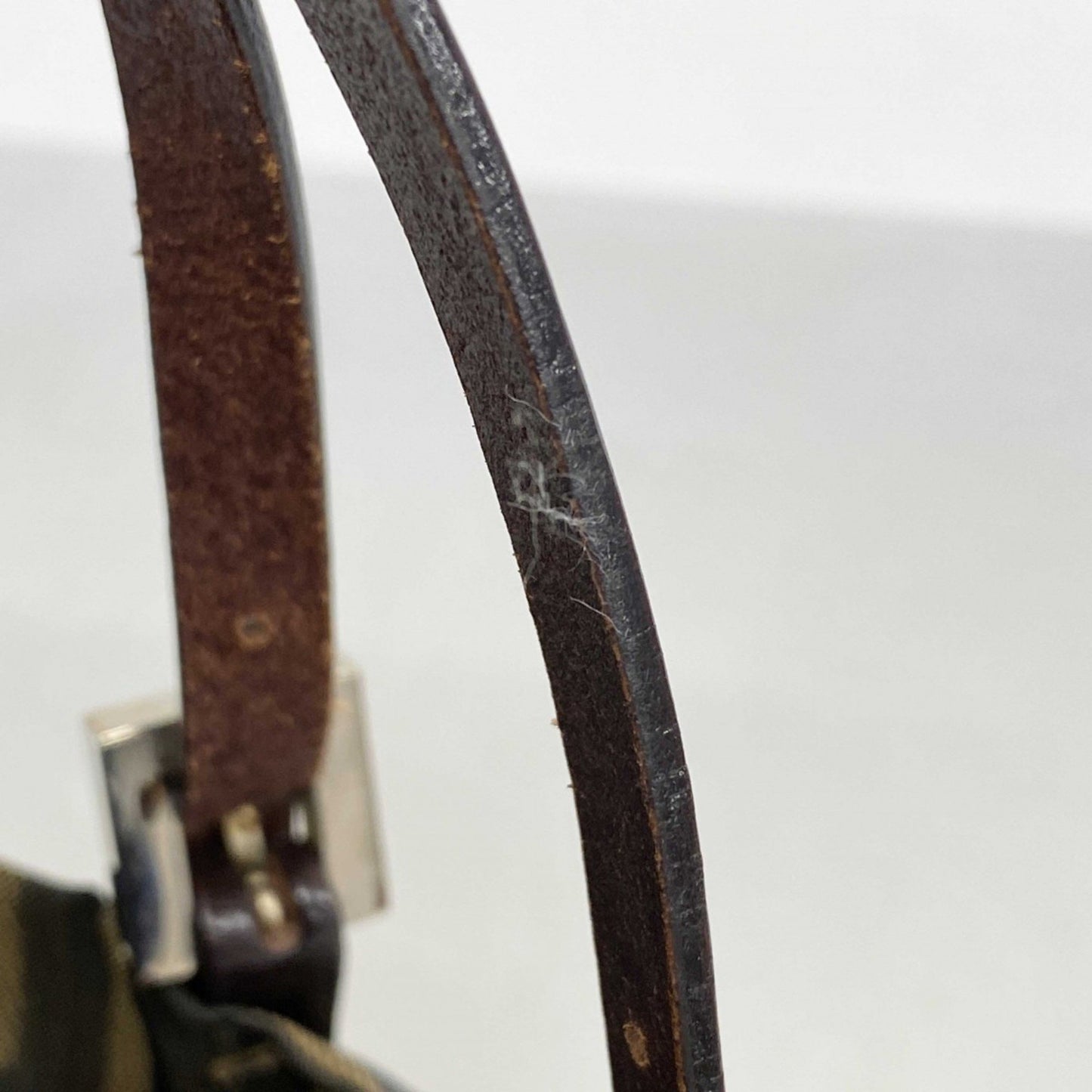 Fendi Zucca Nylon Canvas Handbag In Brown