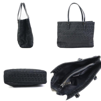 Fendi Zucchino Nylon Canvas Handbag Black