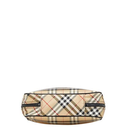Burberry Nova Check Mini Handbag In Beige And Multicolor Canvas