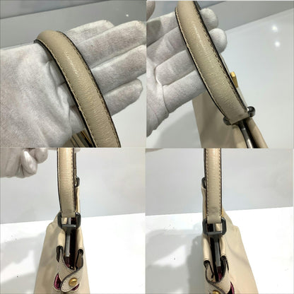 Fendi Peekaboo 8Bn211 Bag Handbag White Ivory Fendi Ja-24389