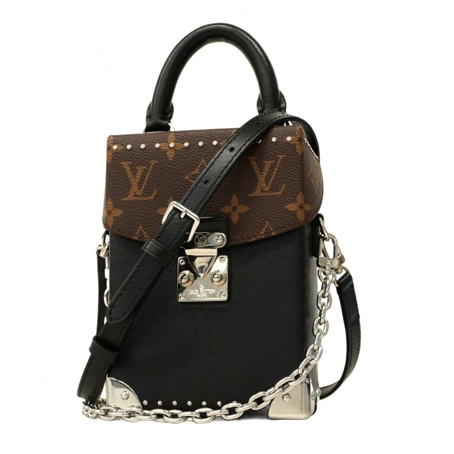 Louis Vuitton Handbag Lv Vibe Camera Box M12362 Brown Black 2-Way Bag