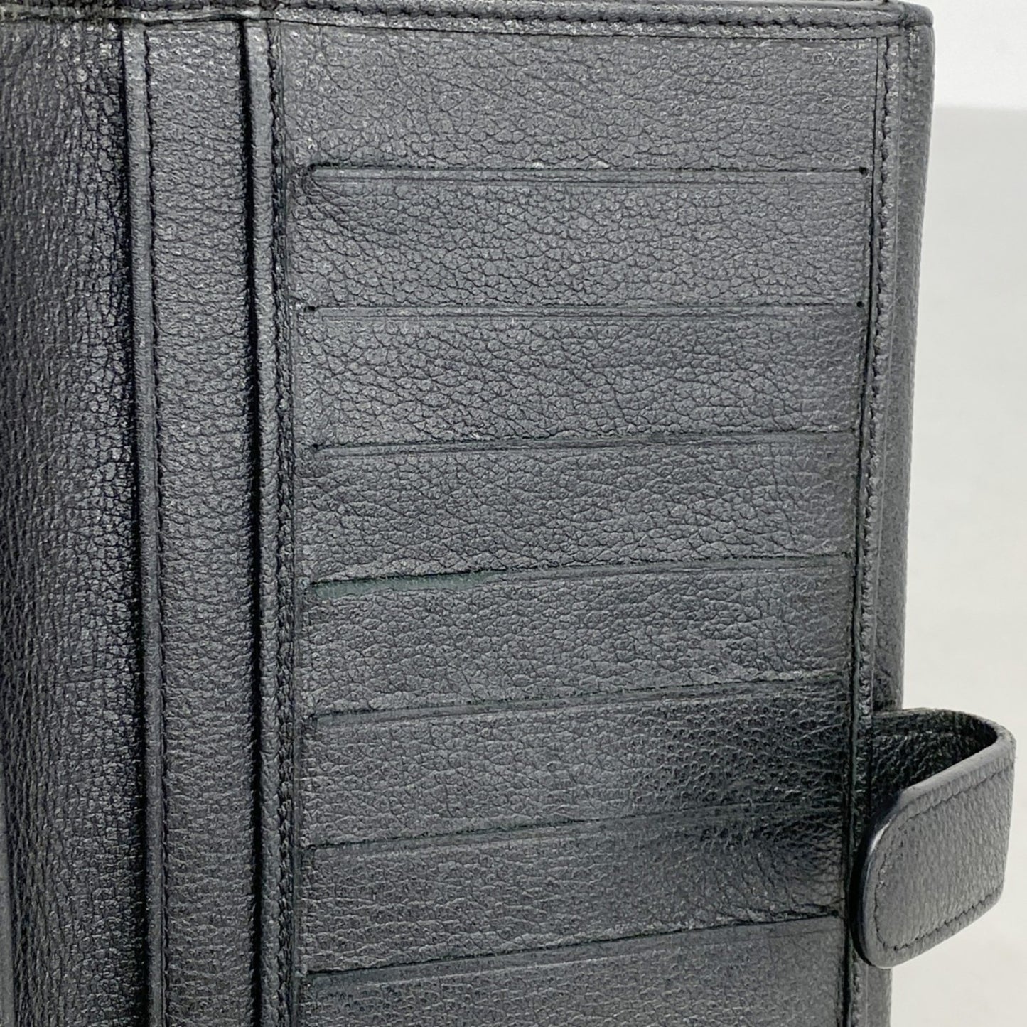 Chanel Camellia Leather Long Wallet Black