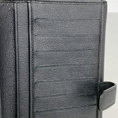 Chanel Camellia Leather Long Wallet Black