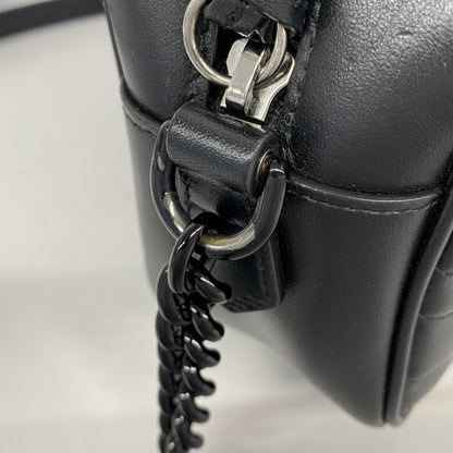 Gucci Gg Marmont Shoulder Bag 447632 Leather Black