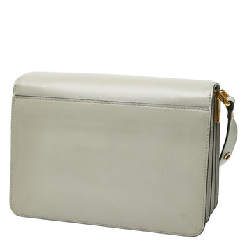 Marni Trunk Shoulder Bag Gray Leather
