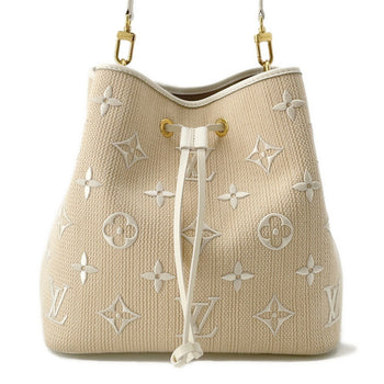 Louis Vuitton Monogram Cotton By The Pool Neo Noe Mm Shoulder Bag M22852 Louis Vuitton Beige White