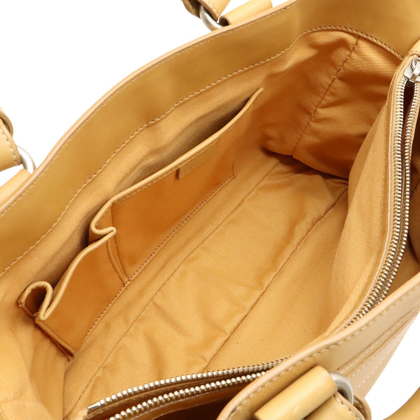 Celine Boogie Bag Handbag Tote Leather Beige