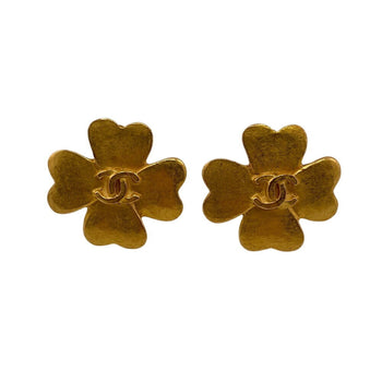 Chanel 95P Coco Mark Clover Earrings