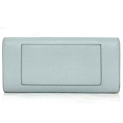 Celine Bifold Long Wallet Large Flap Multi-Function Light Blue 101673Au8 05Fr Leather Grain