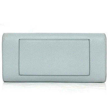 Celine Bifold Long Wallet Large Flap Multi-Function Light Blue 101673Au8 05Fr Leather Grain