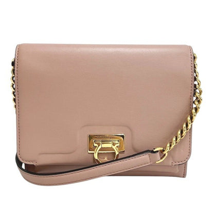 Salvatore Ferragamo Ferragamo Gancini Ez-21I163 Pink Leather Shoulder Bag