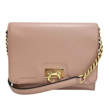 Salvatore Ferragamo Ferragamo Gancini Ez-21I163 Pink Leather Shoulder Bag