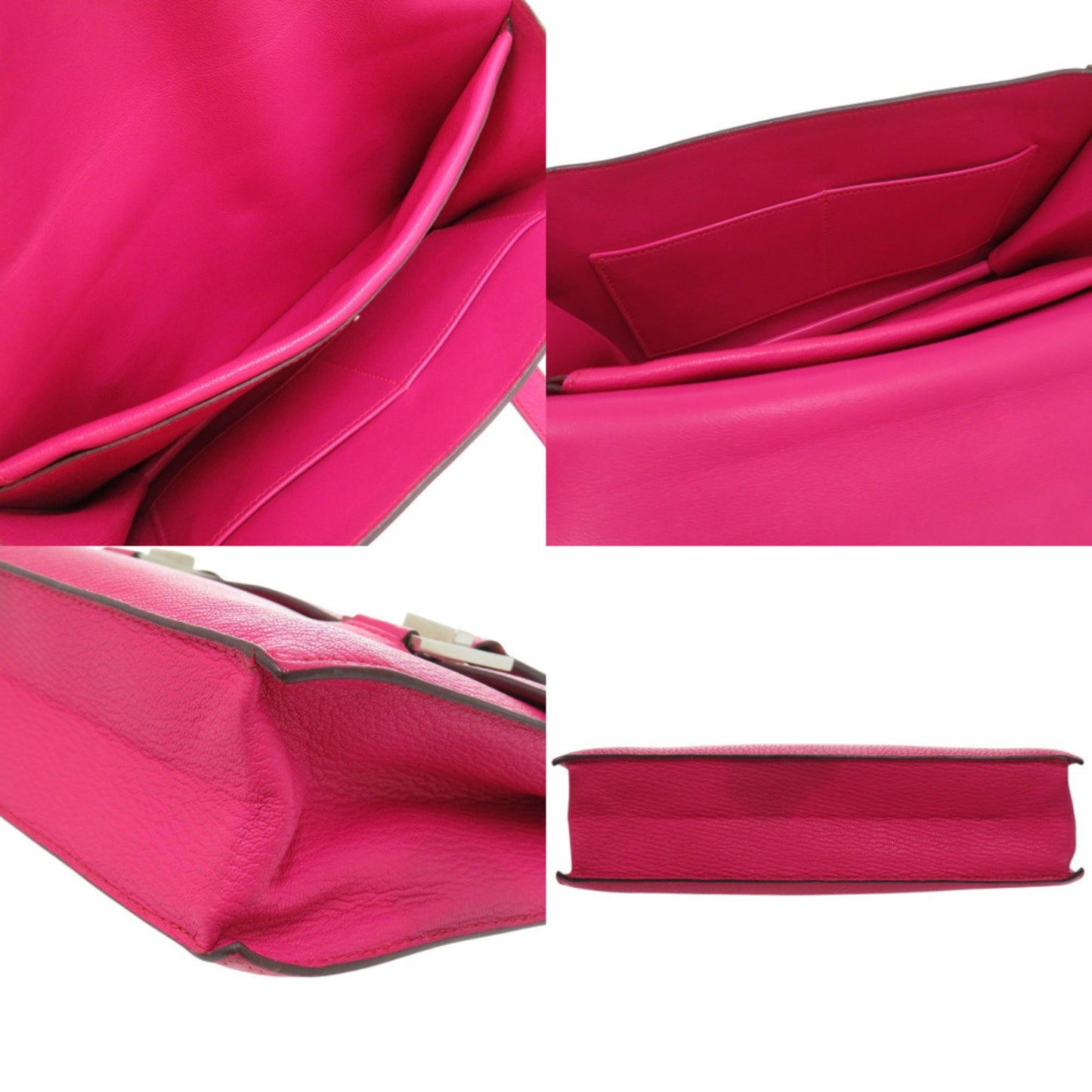 Hermes 365 Chevre Rose Shocking Handbag 1017 Hermes