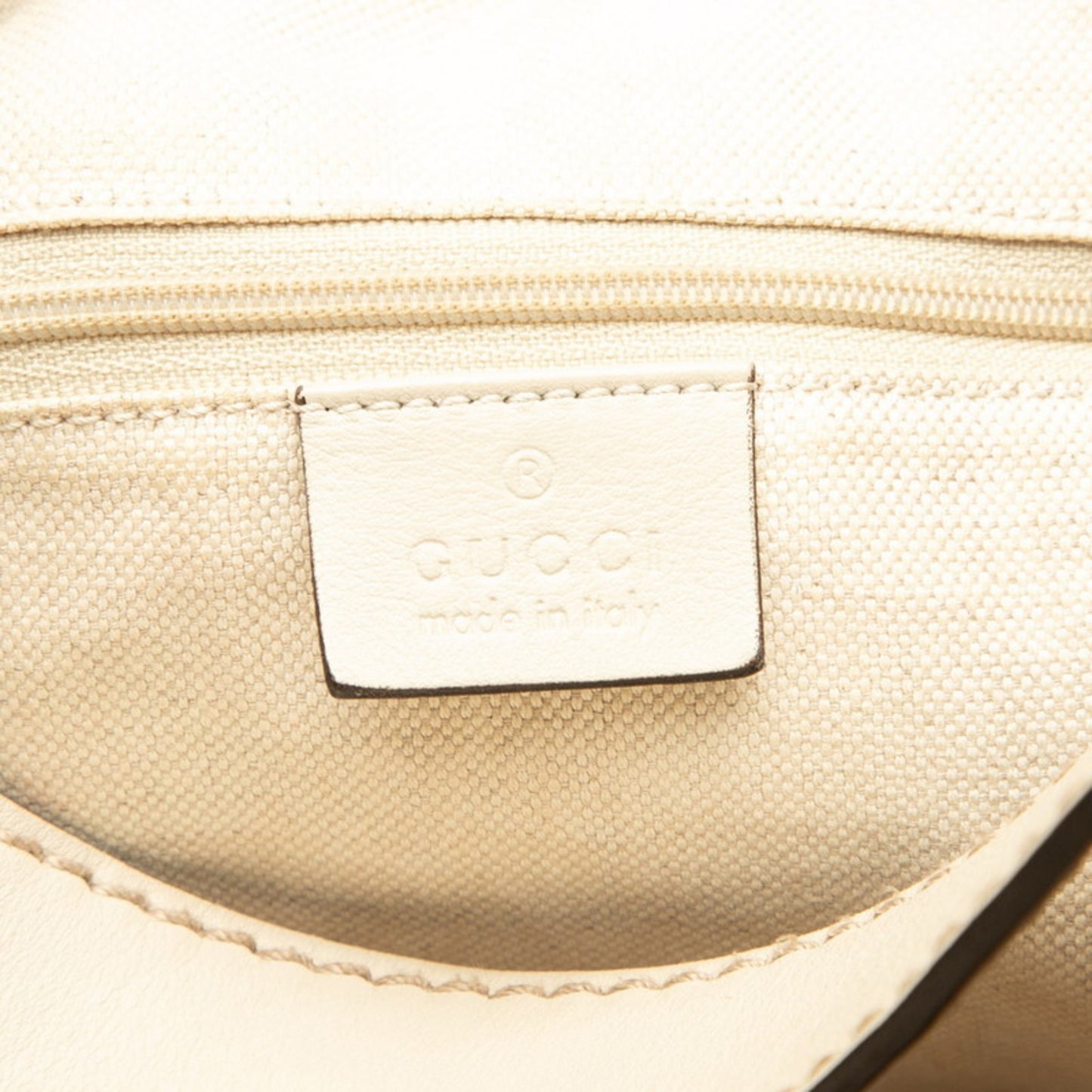 Gucci Guccissima One-Shoulder Bag 232955 Beige Ivory Leather